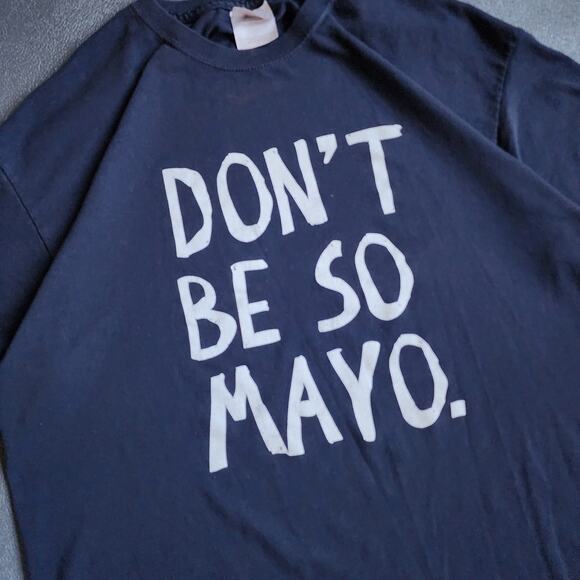 Y2K Miracle Whip Don't Be So Mayo Black Funny Shirt Large - Picture 2 of 7